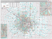 Minneapolis-St. Paul-Bloomington Wall Map Premium Style